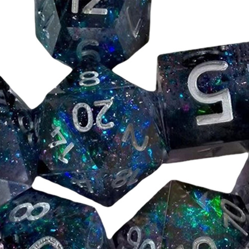 Juego De Dados Poliédricos De Resina De 7 Piezas D4 ~ D20