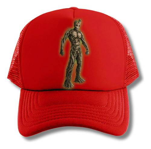 Gorra Groot Guardianes Galaxia Series Geeks Red Truckers 