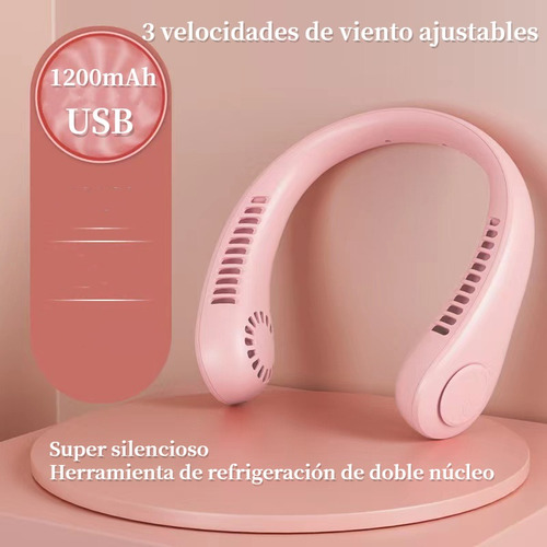 Ventilador De Cuello Portatil Sin Aspas Manos Libres Usb