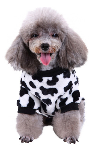 Pijama De Invierno Con Estampado De Vaca Y Ropa Para Mascota