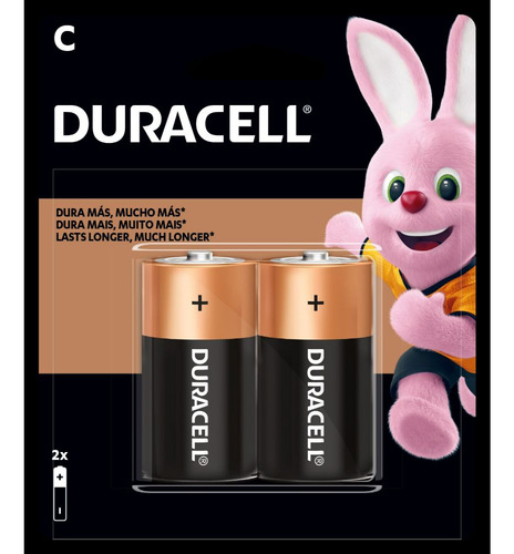 Pilas Duracell Cx2 Alcalinas C Blister 2 Unidades