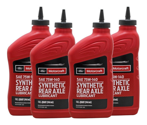 Kit 4 Aceite Trans Std Synthetic Rear Axle Lubricant 75w140