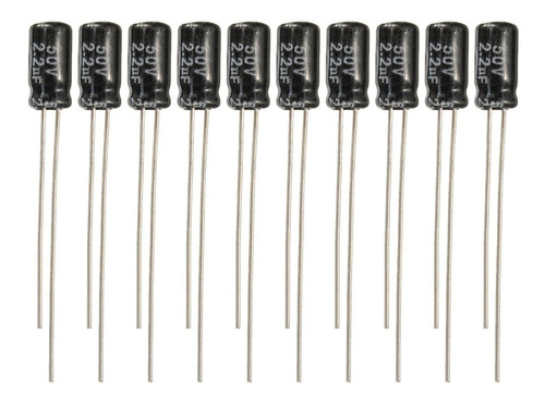 Pack 10x Capacitor Electrolitico 2.2uf 50v Arduino Nubbeo