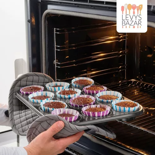 Moldes Muffins Silicona Horno Cupcakes Repostería Set X12