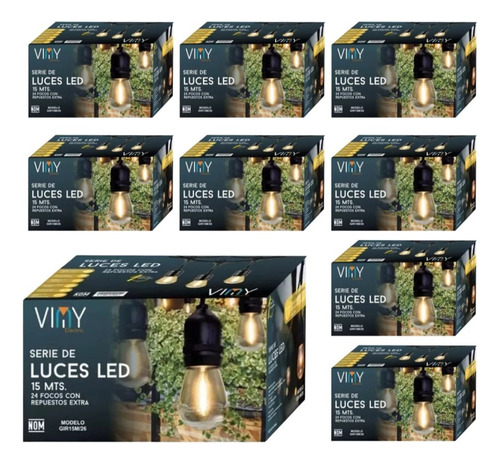Serie Luces Led 15m Viny Electric Luces Negro