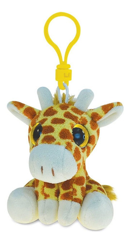 Puzzled Jirafa Suave Stuffed Plush Big-eye Mochila Clip   