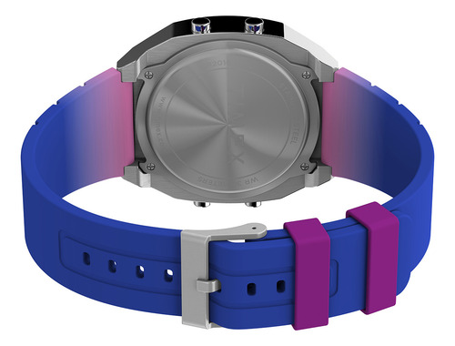 Reloj Timex T80 Steel Tw2v74600 Unisex Correa Morada Correa Morado Bisel Acero