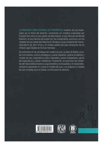 Modelo De Juez Complejo En Estado Constitucional De Derecho, De Jaime Francisco Coaguila Valdivia. Editorial Instituto De Investigaciones Juridicas Unam, Tapa Blanda, Edición 1ra. En Español, 2025