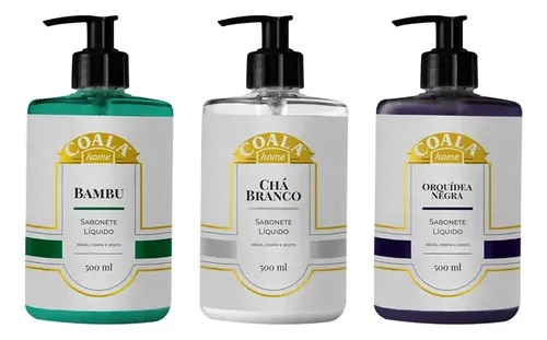 Kit 3 Sabonetes Coala - Bambu + Chá Branco + Orquídea Negra