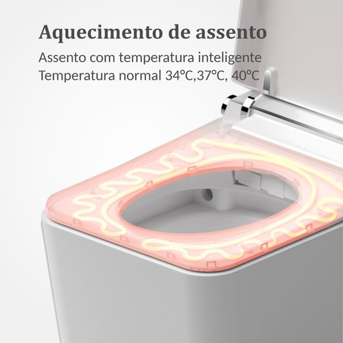 Vaso Sanitário Inteligente Mais Completo - Branco Quadrado