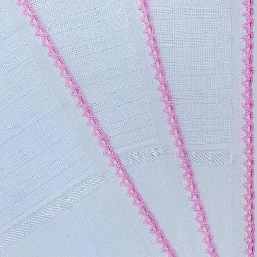 Imagem 2 de 3 de Fraldinha Boca Mabber Com Crochet - Pintar E Bordar - C/6