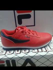 tenis fila para mujer rojos