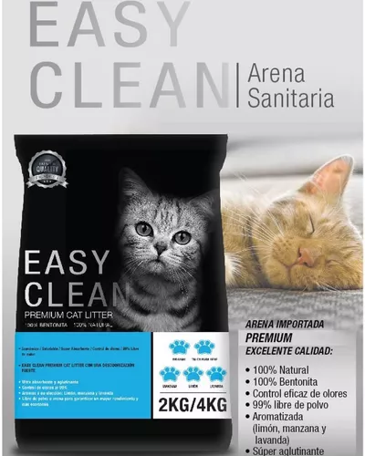 Arena para Gatos Easy Clean Pequeña Limón 4kg —