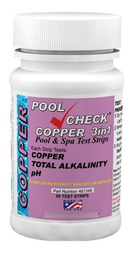 Estojo De Teste Pool Check Ph Alcalinidade Cobre Pure Water