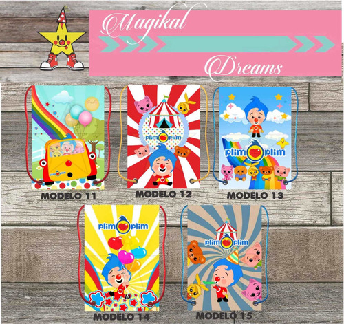 Imagen 3 de 3 de Morralito Dulcero Payasito Plim Plim 15pz