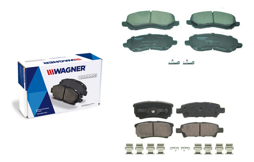 Kit Balatas Delantera Trasera Ceramica Wgnn Lancer Es 2009