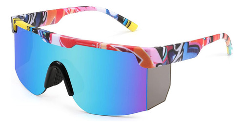 Karsaer Vision 80s 90s Retro Semi Rimless Gafas De Sol Neon