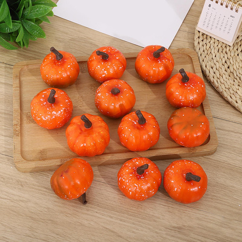 12 Piezas Mini Calabazas Verduras Artificiales Para Naranja