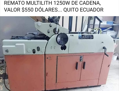 Offset Multilith 1250w De Cadena