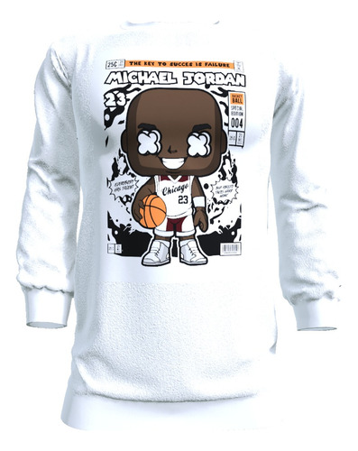 Poleron Diseño Michael J Jugador Nba, Baloncesto 100% Algodon