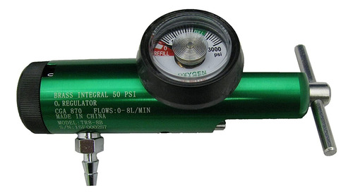 Regulador Manual De Oxigeno Para Tanque 0-8lpm Cga-870 Yugo