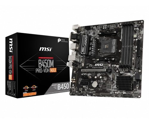 Motherboard Msi B450 Pro Vdh Max, Am4, B450, Ddr4