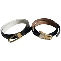 Comprar Set De 2 Cinturones De Cuero Uno Azul, Otro Negro