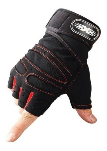 Imagen 2 de 4 de Guantes Entrenamiento Gym Levantamiento De Pesas Negro