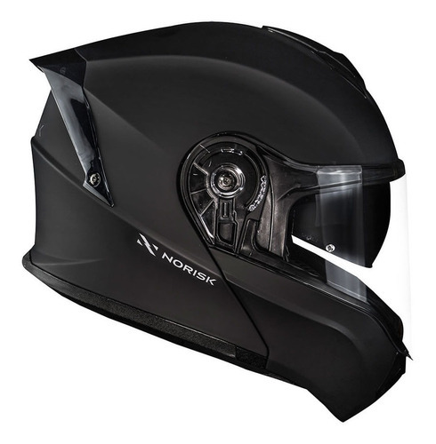 Capacete Para Moto Norisk Escamoteável Motion Monocolor Cor Preto Fosco Tamanho do capacete 59/60 (L)