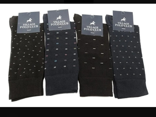 Medias Pack X4 Hombre Polo Village Diseño Colores