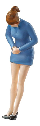 Figura En Miniatura Figuras De Diorama Chica En Vestido Azul