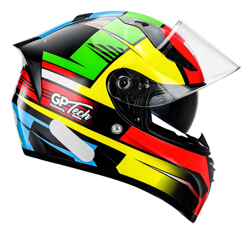 Capacete Gp Tech V128 Flag Cor Amarelo