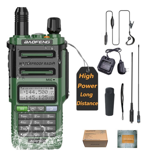 Walkie Talkie Uv-9r Pro Añadir Antena Vhf Uhf Up Uv-9r Plus