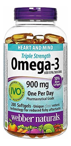 Omega 3 Triple Fuerza 200 Caps - U - Unidad a $1980