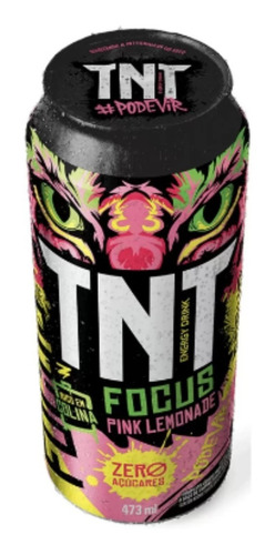 Energético Pink Lemonade Zero Açúcar TNT Focus Lata 473ml