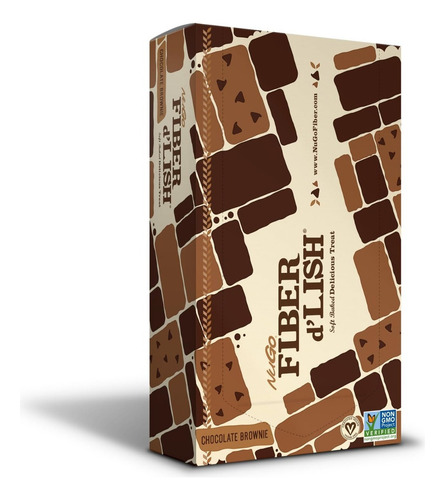 Nugo Nutrition, Fiber D'lish, Barras De Proteina Sabor Chocolate Brownie