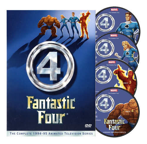 Dvd - Série Quarteto Fantástico 1994 Desenho Clássico Box