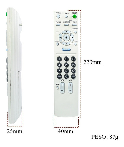 Mando a distancia Sony CTV-SNY02 RM-ya006 compatible con TV LCD