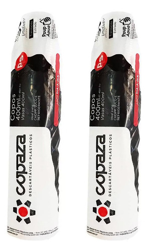 Copo 400ml Descartavel Liso Transparente Ps C/200 Copaza