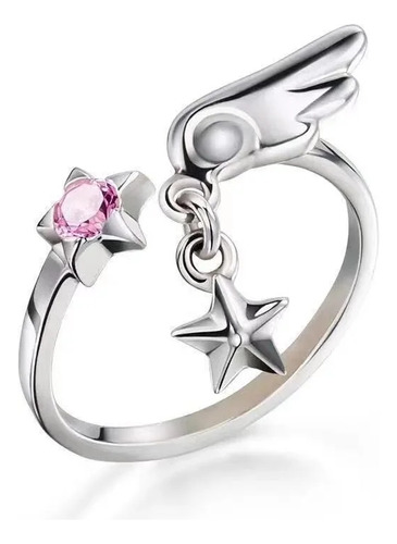 Anillo Sakura Card Captor Plata Anime Regalo Amor 