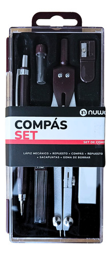 Set De Compas Con Estuche Y Accesorios