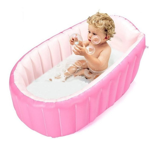 Tina De Baño Inflable + Bomba De Aire Para Bebes Oif