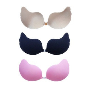 Sexy Bra Invisible Silicon Push Up V-bra Strapless Adherible