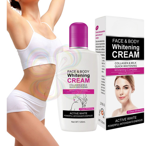 Crema Aclarante Aichun Cara Y Cuerpo Colageno 120ml 