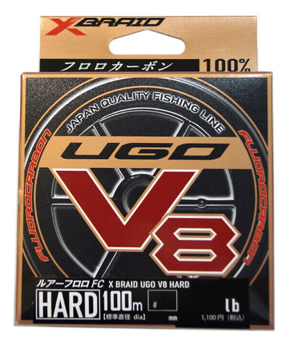 Leader Fluorcarbono X-braid Ugo V8 Hard 10lb (0,26mm) 100m