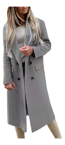 Traje Casual De Manga Larga Para Mujer Con Forma De C Coat P