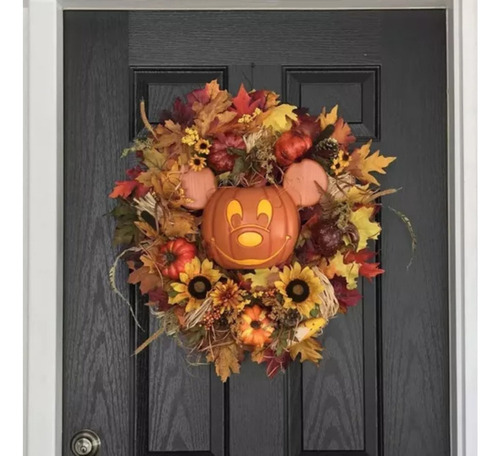 . Nuevo Otoño Halloween Calabaza Corona Decoración 2024