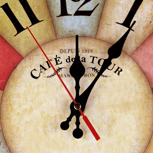 Reloj De Pared De Madera Gruesa 12 - Decor Retro Rural
