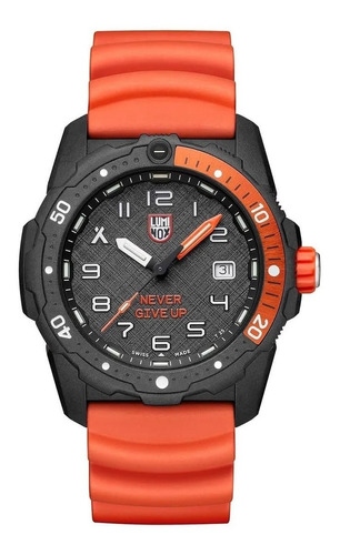 Reloj De Pulsera Luminox Para Hombre Naranja Xb.3729.ngu Color del fondo Negro