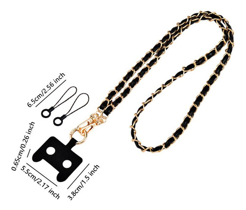 Cordón Para Teléfono, Accesorio De Cadena Para Negro